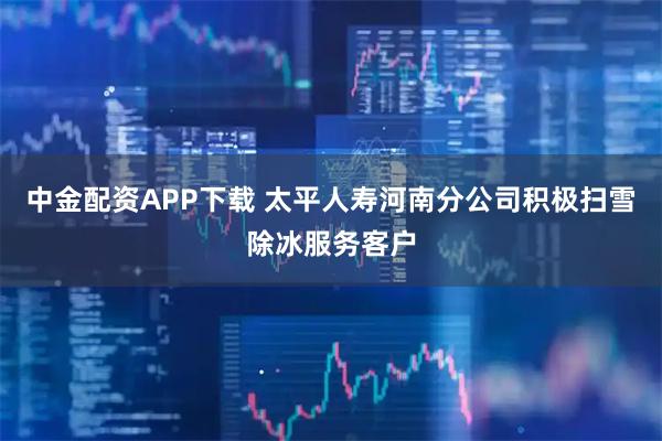 中金配资APP下载 太平人寿河南分公司积极扫雪除冰服务客户